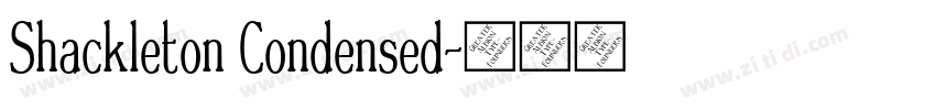 Shackleton Condensed字体转换